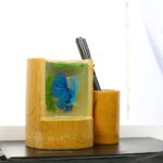 Ống Cắm Bút Tranh Cá Xiêm 3D